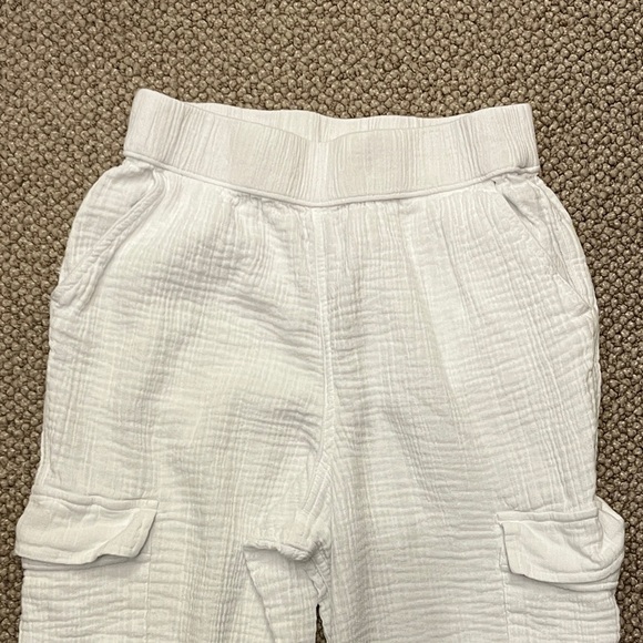 Time and Tru White Cotton Textured Fabric Pants - Picture 6 of 14
